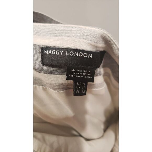 Maggy London Women's Stripe Flounce Sundress With Tassles Size US 8 - Picture 10 of 11